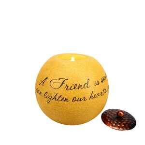 Friend by Comfort Candles - 4.5" Round Candle Holder