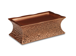 Hammered Copper Pedestal by Comfort Candles - 7" x 2.5" Candle Stand For CC Wax Candles
