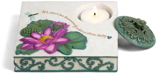 Dreams by Comfort in Bloom - 5" Flat Square Candle Holder