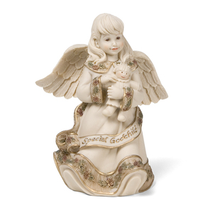Special Godchild Angel by Sarah's Angels - 4.5" Angel with Doll