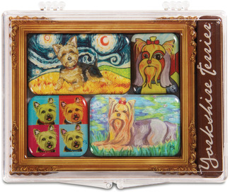 Yorkshire Terrier by Paw Palettes - 3.125" x 4.125" Magnet Set