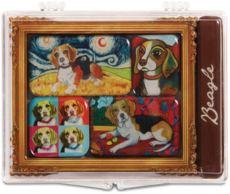 Beagle by Paw Palettes - 3.125" x 4.125" Magnet Set