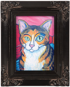 Brown Tabby - Pawcasso by Paw Palettes - 3.5" x 5" Framed Canvas
