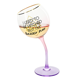 Better Now by Salty Celebration - 11 oz Tipsy Stemmed Wine Glass