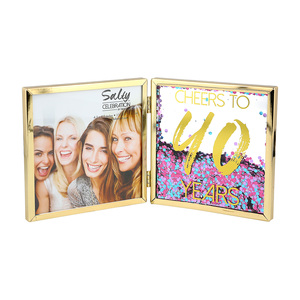 Cheers to 40 by Salty Celebration - 4.75" Hinged Sentiment Frame
