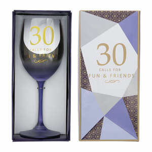 30 by Outpouring of Love - Gift Boxed 19 oz Crystal Wine Glass