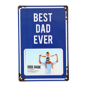 Best Dad by Man Made - 8" x 11.75" Tin Frame
(Holds 6" x 4" Photo)