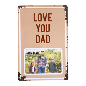 Love You Dad by Man Made - 8" x 11.75" Tin Frame
(Holds 6" x 4" Photo)