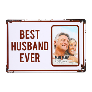 Best Husband by Man Made - 11.75" x 8" Tin Frame
(Holds 4" x 6" Photo)