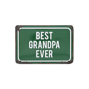 Best Grandpa by Man Made - 6" x 4" Tin Plaque