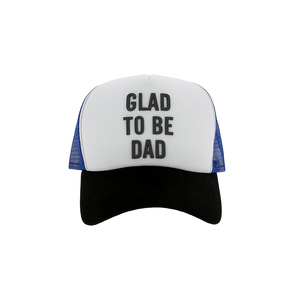 Glad to be Dad by Man Made -  Royal Blue Mesh Adjustable Trucker Hat