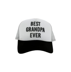 Best Grandpa by Man Made - Gray Mesh Adjustable Trucker Hat