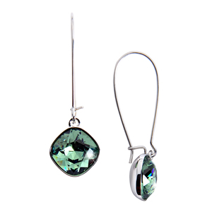 Isabel Erinite by H2Z Made with Swarovski Elements - 1.875" Dangle Earring with 0.5" Crystal made from Austrian Crystals