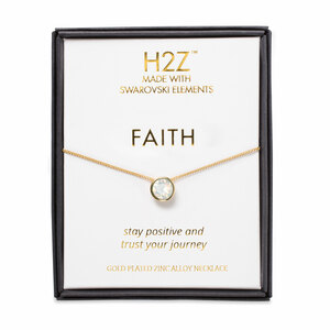 Faith White Opal by H2Z Made with Swarovski Elements - 16"-17.5" Necklace