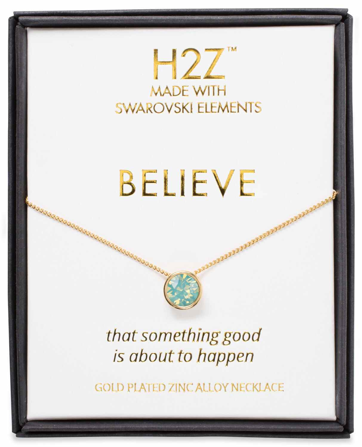 Believe Pacific Opal by H2Z Made with Swarovski Elements - Believe Pacific Opal - 16"-17.5" Necklace