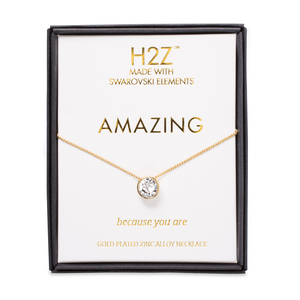Amazing by H2Z Made with Swarovski Elements - 16"-17.5" Necklace