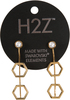 Crystal - Gold Hexagon by H2Z Made with Swarovski Elements - Package