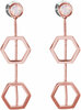 Rose Water Opal - Rose Gold Hexagon by H2Z Made with Swarovski Elements - 