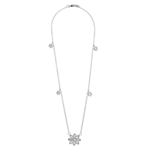 Crystal Flora
Rhodium by H2Z Made with Swarovski Elements - 12.5" - 15.5" Austrian Crystal Necklace