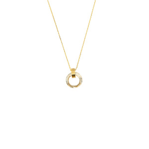 Crystal Golden Shadow Cosmic by H2Z Made with Swarovski Elements - Gold Plated Austrian Element Necklace