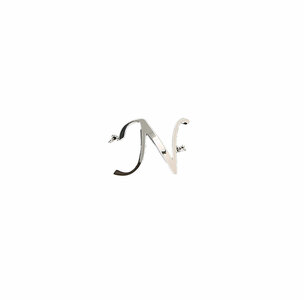 N by H2Z - Jewelry - Adjustable Rhodium Plated Monogram Ring