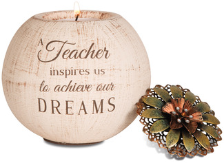 Teacher by Light Your Way - 4" Round Tealight Candle Holder