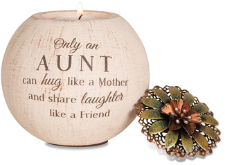 Aunt by Light Your Way - 4" Round Tealight Candle Holder