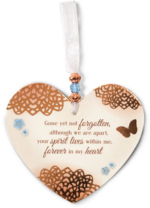 Forever In My Heart by Light Your Way Memorial - 3.5" x 4" Heart-Shaped Ornament