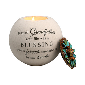 Grandfather by Light Your Way Memorial - 4" Round Tealight Candle Holder