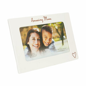 Amazing Mom by Comfort Collection - 7.5" x 5.5" Ceramic Frame (Holds 6" x 4" Photo)
