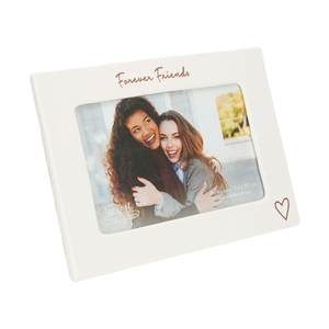 Forever Friends by Comfort Collection - 7.5" x 5.5" Ceramic Frame (Holds 6" x 4" Photo)