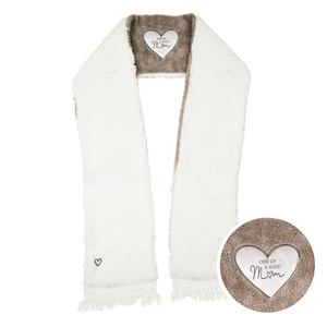 Mom by Comfort Collection - 71" Sherpa Pocket Scarf