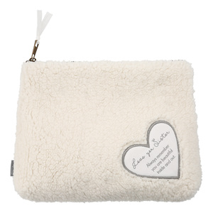 Sister by Comfort Collection - 10" x 8" Sherpa Cosmetic Bag