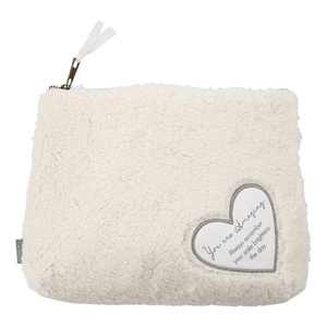Amazing by Comfort Collection - 10" x 8" Sherpa Cosmetic Bag