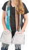 Brown & Turquoise by H2Z Scarves - 