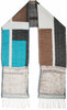 Brown & Turquoise by H2Z Scarves - Flat