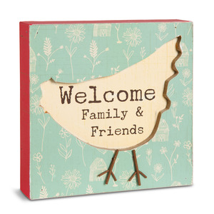 Welcome by Live Simply by Amylee - 4.5" x 4.5" Plaque