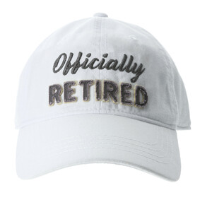 Officially by Retired Life - White Adjustable Hat