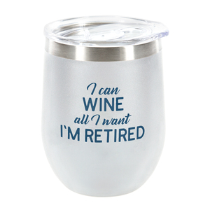 Wine by Retired Life - 12 oz Stemless Tumbler