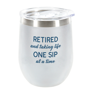 One Sip by Retired Life - 12 oz Stemless Tumbler
