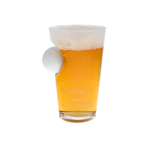 Full Swing by Retired Life - 15 oz Golf Ball Glass