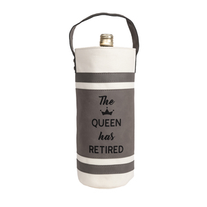 Queen by Retired Life - Canvas Bottle Gift Bag
