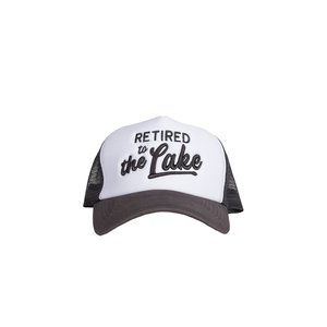 Lake by Retired Life - Dark Gray Adjustable Trucker Hats