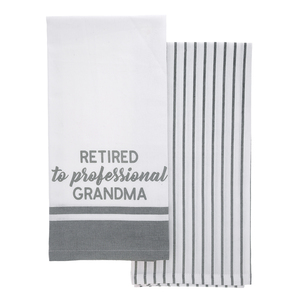Professional Grandma by Retired Life - Tea Towel Gift Set (2 - 20" x 28")