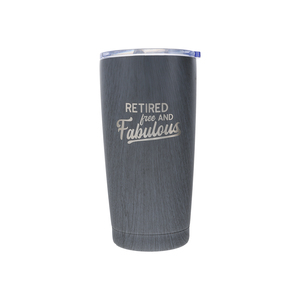 Fabulous by Retired Life - 20 oz Wood Finish Stainless Steel Travel Tumbler