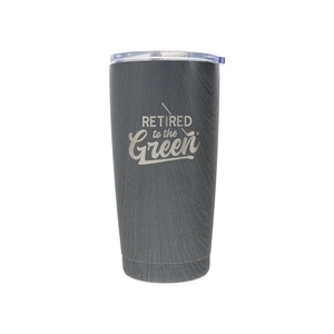 The Green by Retired Life - 20 oz Wood Finish Stainless Steel Travel Tumbler