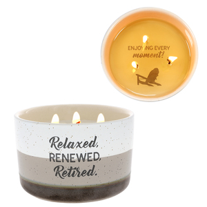 Retired by Retired Life - 12 oz - 100% Soy Wax Reveal Triple Wick Candle
Scent: Tranquility