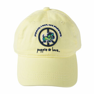 Peace by Puppie Love - Light Yellow Adjustable Hat