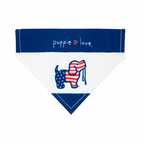 USA by Puppie Love - 7" x 5" Canvas Slip on Pet Bandana