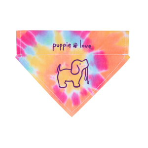 Tie Dye by Puppie Love - 7" x 5" Canvas Slip on Pet Bandana